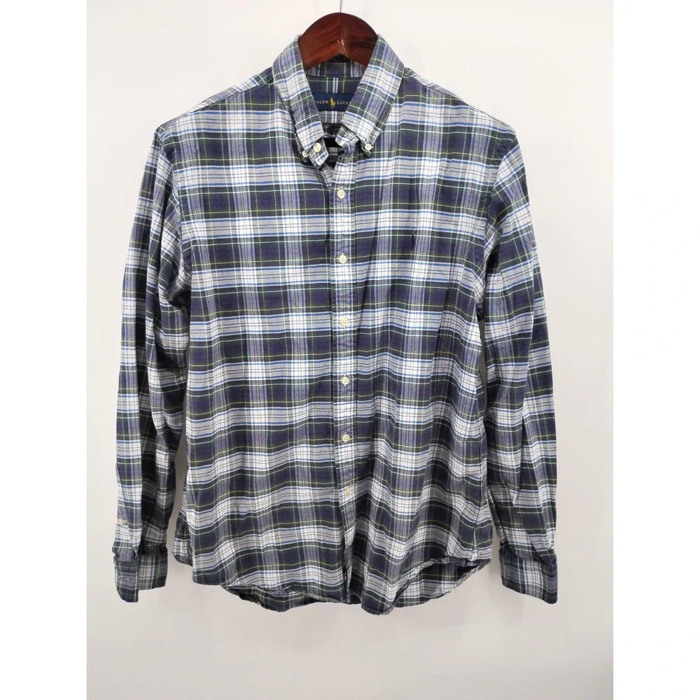 Polo Ralph Lauren mens large Plaid Button Down up Long Sleeve Oxford
